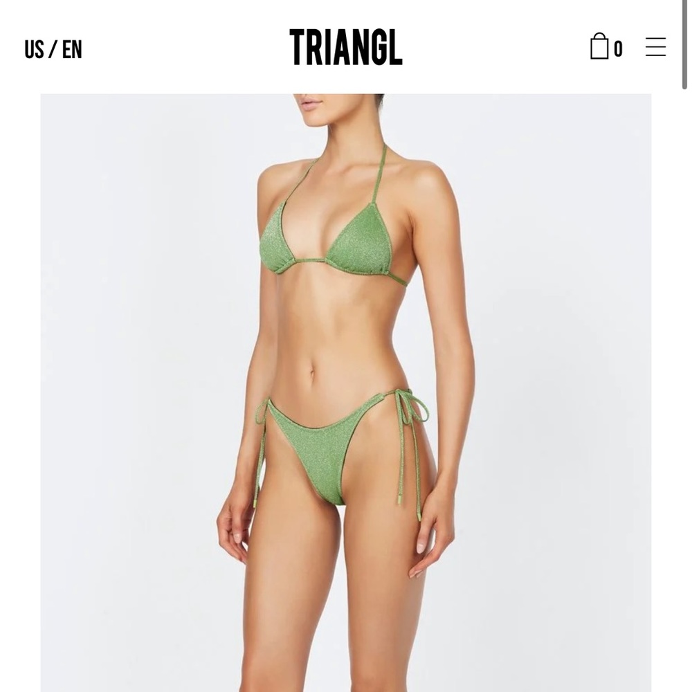 BRAND NEW TRIANGL BIKINI (VINCA FAWN SPARKLE) xxsmall top and small bottom